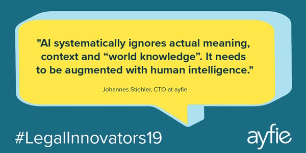 Twitter Quote Johannes talk LegalInnovators19